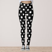Zwarte en witte poka Dot Leggings