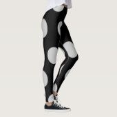 Zwarte en witte poka Dot Leggings (Rechts)
