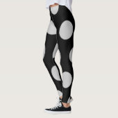 Zwarte en witte poka Dot Leggings (Links)