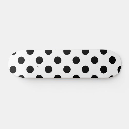 Zwarte en witte poka Dot Persoonlijk Skateboard (Horizontaal)