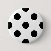 Zwarte en witte poka Dot Ronde Button 5,7 Cm (Voorkant)