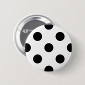 Zwarte en witte poka Dot Ronde Button 5,7 Cm (Voorkant /achterkant)