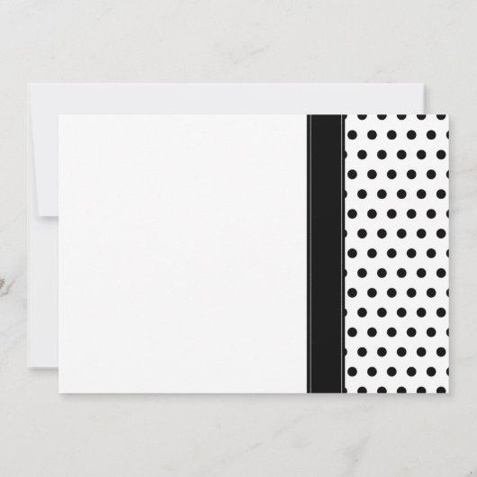 Zwarte en witte poka Dot roze Daisy Wedding Kaart (Achterkant)