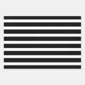 Zwarte en witte poka Dot Striped Inpakpapier Vel (Voorkant 3)