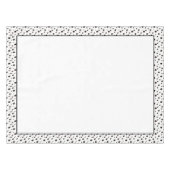 Zwarte en witte poka Dot Tafelkleed (Voorkant (Horizontaal))