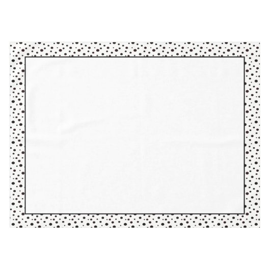Zwarte en witte poka Dot Tafelkleed (Voorkant (Horizontaal))