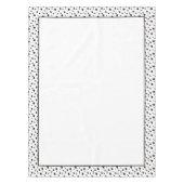 Zwarte en witte poka Dot Tafelkleed (Voorkant)