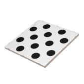 Zwarte en witte poka Dot Tegeltje (Zijkant)