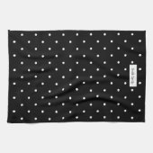 Zwarte en witte poka Dot Theedoek (Horizontaal)