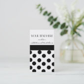 Zwarte en witte poka Dot Visitekaartje (Staand voorkant)