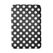 Zwarte en witte poka Dots Birthday Party Badmat (Voorkant Verticaal)
