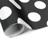 Zwarte en witte poka Dots Birthday Party Cadeaupapier (Rol Hoek)