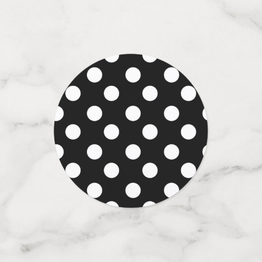 Zwarte en witte poka Dots Birthday Party Confetti (Kleine voorkant)