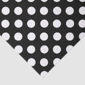 Zwarte en witte poka Dots Birthday Party Tissuepapier (Detail)
