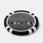 Zwarte en witte pokerfiches, boten pokerchips (Enkel)