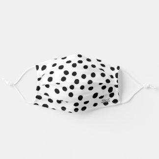 ZWARTE EN WITTE POLKA DOT RESUABELE VLAKMASKER STOFFEN MONDKAPJE