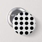 zwarte en witte polkadodroom ronde button 5,7 cm (Voorkant /achterkant)