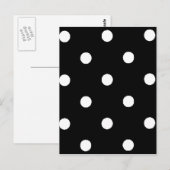 zwarte en witte polkadots briefkaart (Voorkant / Achterkant)