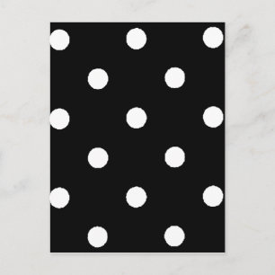 zwarte en witte polkadots briefkaart