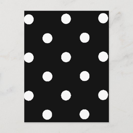 zwarte en witte polkadots briefkaart (Voorkant)