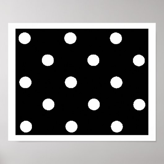 zwarte en witte polkadots poster (Voorkant)