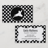 Zwarte en witte pooldots; Ninja Visitekaartje (Voorkant / Achterkant)
