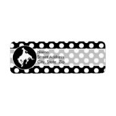 Zwarte en witte pooldots; Rodeo Cowboy Etiket (Voorkant)