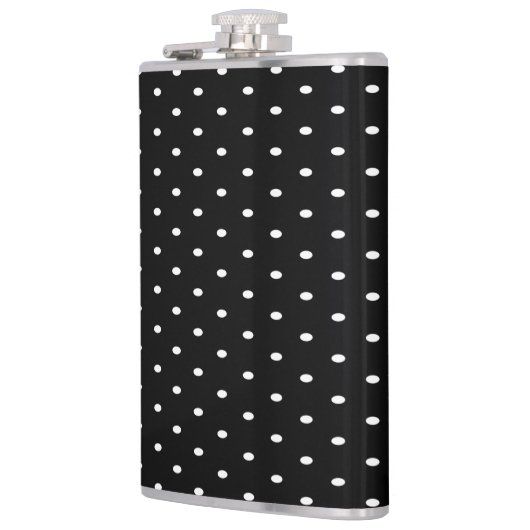 Zwarte en witte poolkolf heupfles (Links)