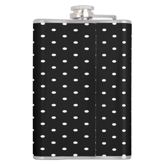 Zwarte en witte poolkolf heupfles (Achterkant)