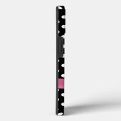 Zwarte en witte poolpunten - roze boog Case-Mate iPhone case (Achterkant / Rechts)