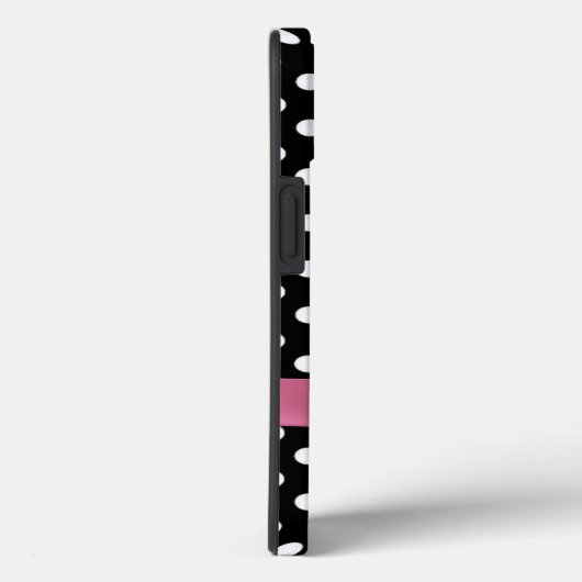 Zwarte en witte poolpunten - roze boog Case-Mate iPhone case (Achterkant / Rechts)