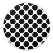 Zwarte en witte poolvlek Ceramic Knob Keramische Knop (Voorkant)