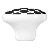 Zwarte en witte poolvlek Ceramic Knob Keramische Knop (Zijkant)