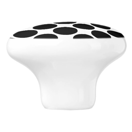 Zwarte en witte poolvlek Ceramic Knob Keramische Knop (Zijkant)