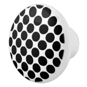 Zwarte en witte poolvlek Ceramic Knob Keramische Knop (Rechts)