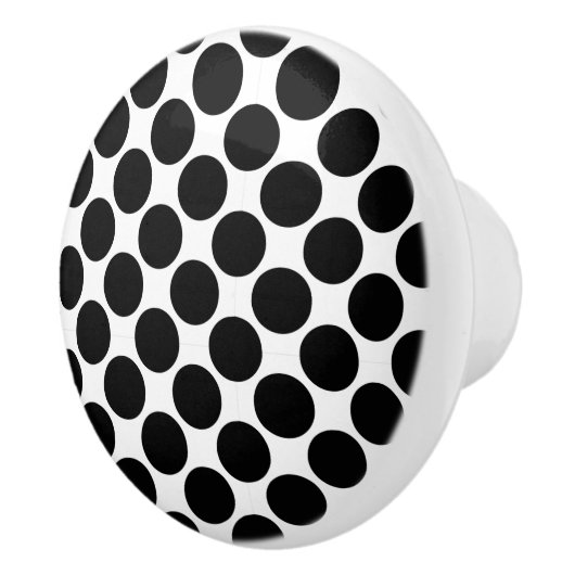 Zwarte en witte poolvlek Ceramic Knob Keramische Knop (Rechts)