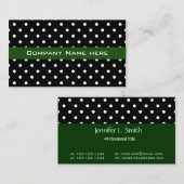 zwarte en witte poolvlekken groene business ca visitekaartje (Voorkant / Achterkant)