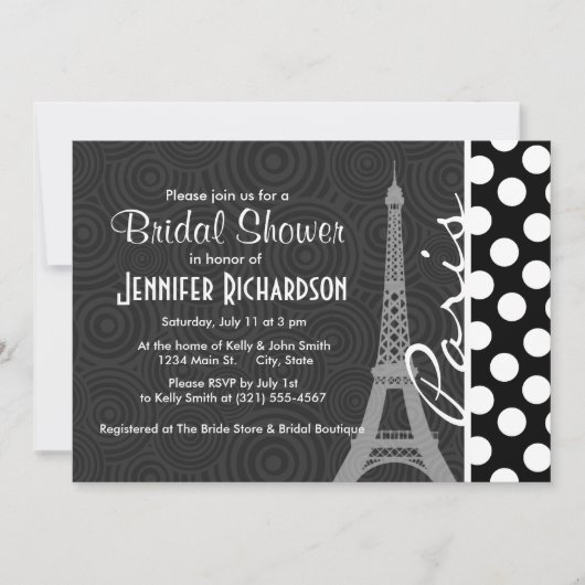 Zwarte en witte poolwand, Stippen; Parijs Kaart (Voorkant)