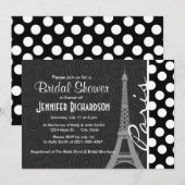 Zwarte en witte poolwand, Stippen; Parijs Kaart (Voorkant / Achterkant)