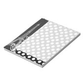 Zwarte en witte poolwand, Stippen; Parijs Notitieblok (Linkerzijde)