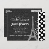 Zwarte en witte poolwond, Stippen; Parijs Uitnodiging Briefkaart (Voorkant / Achterkant)