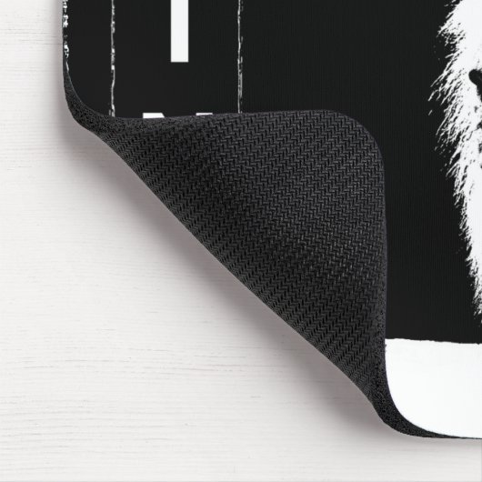 Zwarte en witte Pop Art Afbeelding Sjabloon Lion H Muismat (Hoek)