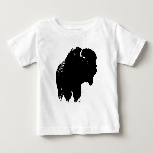 Zwarte en witte Pop Art Bison Buffalo (Voorkant)