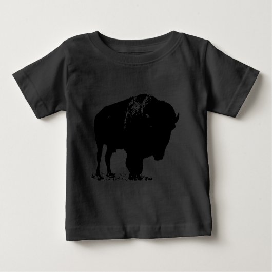 Zwarte en witte Pop Art Bison Buffalo (Voorkant)