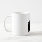 Zwarte en witte Pop Art Bison Buffalo Koffiemok (Links)