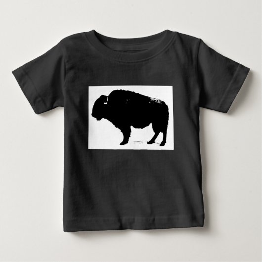 Zwarte en witte Pop Art Buffalo Bison (Voorkant)