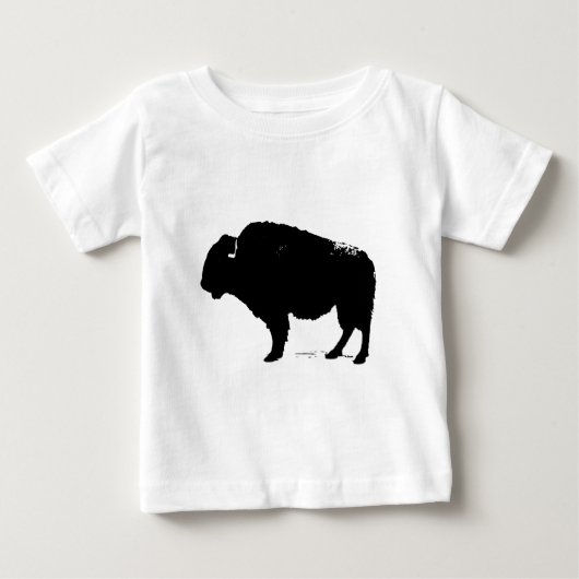 Zwarte en witte Pop Art Buffalo Bison (Voorkant)