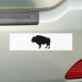 Zwarte en witte Pop Art Buffalo Bison Bumpersticker (Op auto)