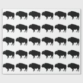 Zwarte en witte Pop Art Buffalo Bison Cadeaupapier (Vlak)