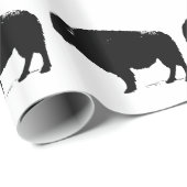 Zwarte en witte Pop Art Buffalo Bison Cadeaupapier (Rol Hoek)